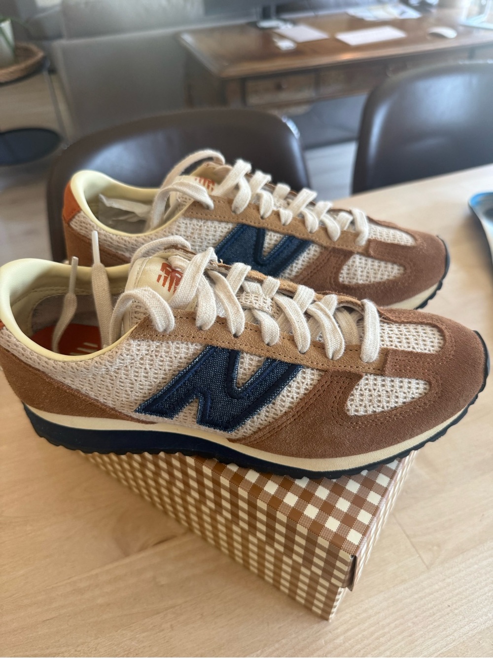 Sézane X New Balance Ecru / Brown - Size US 7 (men’s) 8.5 women. - Picture 8 of 8